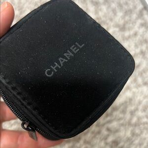 CHANEL Elegant Black Square Pouch